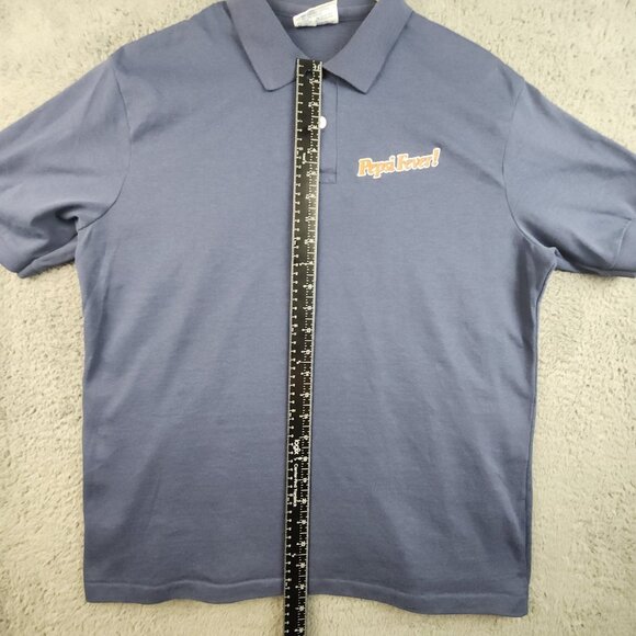 Vintage 90's Pepsi Promo Polo Shirt Mens Extra Large Navy Blue USA Made Beverage - Picture 5 of 9